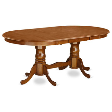 Pvt-Sbr-Tp Table With 18" Butterfly Leaf -Saddle Brown