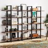 Tribesigns 5-Tier Wood Farmhouse Bookcase, Brown
