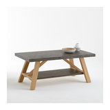 Столик журнальный со столешницами с отделкой под бетон, Concrite