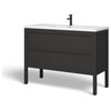 Shiloh Bathroom Vanity, Single Sink, 48", Charcoal Oak, Freestanding