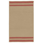 Colonial Mills - Denali End Stripe Rug, Brick Red 6'x9' - Denali End Stripe - Brick Red 6'x9'DE35R072X108S Denali End Stripe - Brick Red 6'x9' Rug, 100% Polypropylene - Rectangle. Understated show-stopper. Double-striped. Classic design matches your home. Put it under dining room table. Accentuate your sunroom. Refine your patio. Neutral base color . Muted accents.  Stain/Fade/Mildew Resistant: This item maintains its color  and holds up well in damp spaces such as bathrooms, basements, kitchens and even outdoors, Reversible: This rug is crafted to last  and last. Reversibility adds longevity with twice the wear and tear.