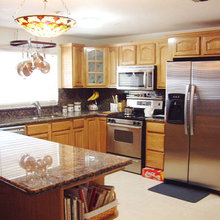 Oak cabinets