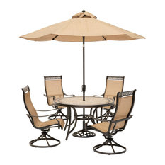 Monaco 5-Piece Outdoor Dining Set With Umbrella