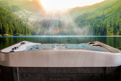 Inspiration for a contemporary pool remodel in Chicago