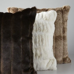 Faux Fur Accent Pillows - Decorative Pillows