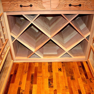 Double Deep Solid Diamond Bin Custom Wine Racking in Dallas Texas