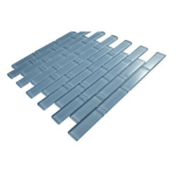 1x3 Blue Glossy Subway Glass Mosaic Tiles - Home Accessories & Decor