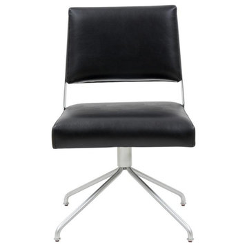 Myric Swivel Office Chair Black/Silver