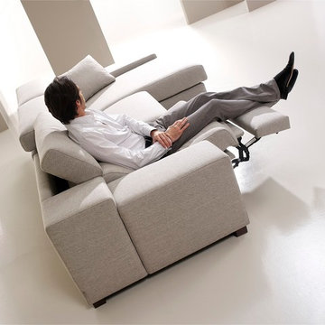 Lotus Sectional Sofa Power Recliner by Famaliving California