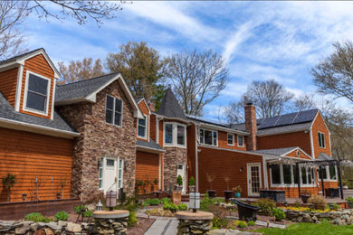 Example of a minimalist exterior home design in Providence