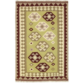 Persian Kilim Fars 5'0"x3'3" Hand Woven Oriental Rug