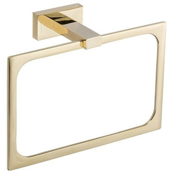 Axel Bath Towel Ring, French Gold