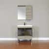 The Modern 30 inch Single Modern Bathroom Vanity in Gray without Mirror