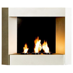 Contemporary Indoor Fireplaces Hallston Wall-Mounted Fireplace