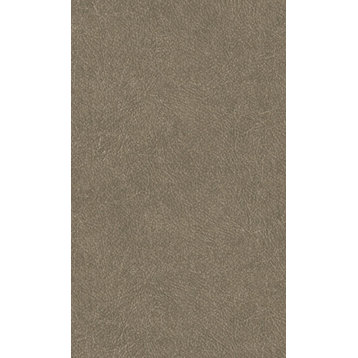 Plain Print Leather Style Textured Wallpaper, Taupe, Double Roll