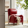 Genuine Leather  Push back Recliner With Wingback, Red