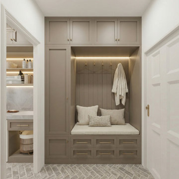 Transitional Laundry & Mudroom Designed for Everyday Living