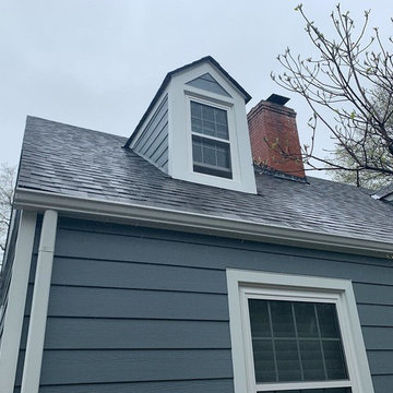 James Hardie Cedarmill Lap Siding with White James Hardie Trim