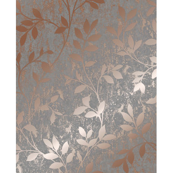 Milan Trail Wallpaper, Rose Gold/Grey, 20x396
