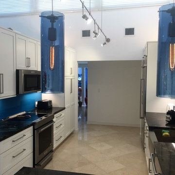 Brighten your day with this Blue and White Kitchen