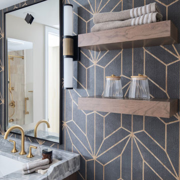 Dramatic Guest Bathroom Design