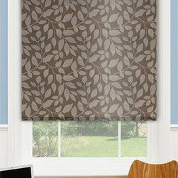 Blinds.com Premier Decorative Roller Shades in Foliage Earth - Roller Shades