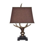 Monarch Antler Table Lamp, Resin Briston Antler Finish