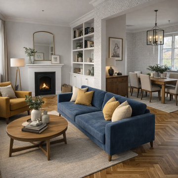 Solid Oak Herringbone Parquet Flooring in Helsingborg, Sweden