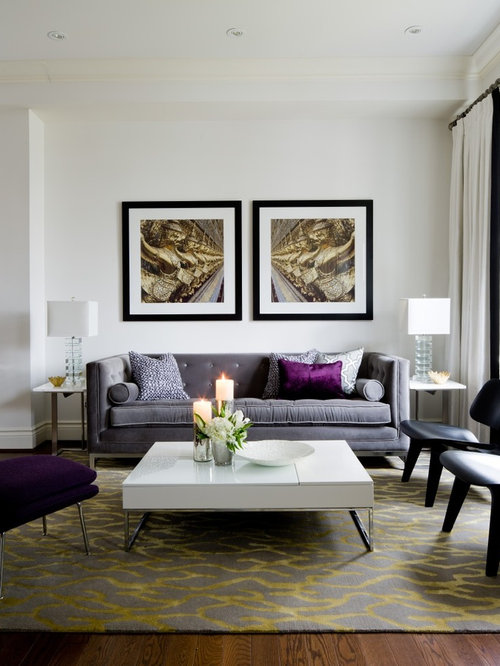 Living Room Purple | Houzz