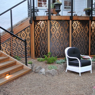 Halbschattiger Eklektischer Garten hinter dem Haus in San Francisco