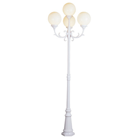 4-Light Pole Lantern, White