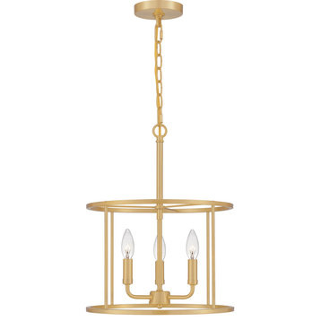 Quoizel ABR2814AB Abner Pendant in Aged Brass