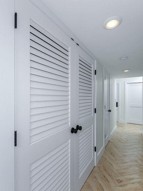 Modern Laundry Room Design Ideas, Remodels & Photos with Louvered