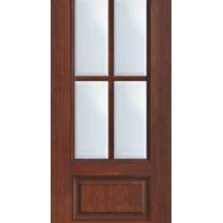 French Single Door 96 Wood Mahogany Full Lite 12 Lite - Patio Doors