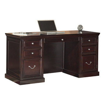 Martin Furniture Fulton Space Saver Double Pedestal Desk