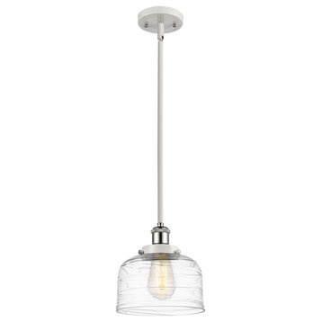 Innovations Bell 1-Light Mini Pendant 916-1S-WPC-G713, White and Polished Chrome