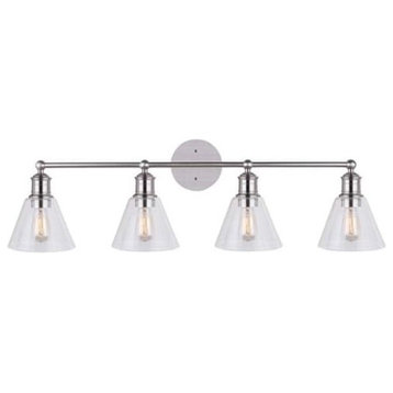 Canarm Larken 4-Light Vanity, Brushed Nickel