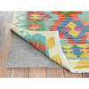 Colorful, Hand Woven Afghan Kilim Extra Soft Wool Oriental Rug, 5'0"x6'7"