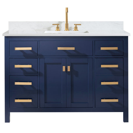 Valentino Single Vanity, Blue, 48"