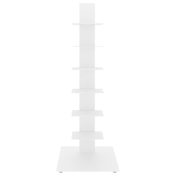 Sapiens 38" Bookcase/Shelf/Shelving Tower, White