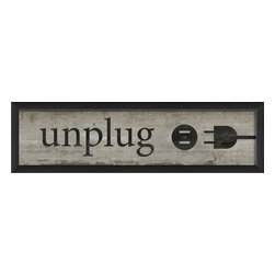 The Artwork Factory - Unplug Print, White - Prints And Posters