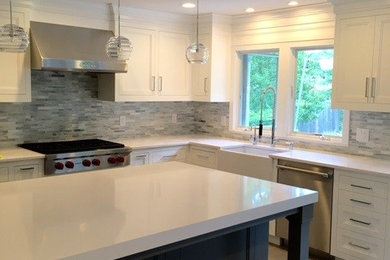Inspiration for a transitional kitchen remodel in New York