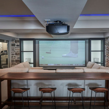 Basement Remodel with Golf Simulator