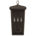 Capital Lighting - Capital Lighting Donnelly 3 Light Small Outdoor Wall Mount, Bronze - Part of the Donnelly Collection