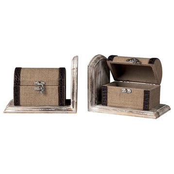 ELK HOME 89-8014/S2 Travellers Trunk Bookends (Pair)