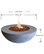 Cast Concrete Lunar Bowl, Natural Gas