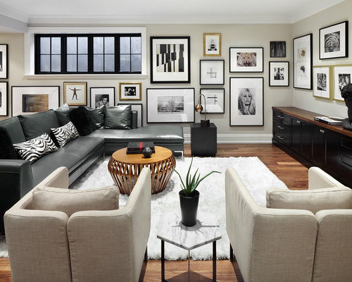 Living Rooms with Black Sofas | Houzz