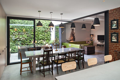 Design ideas for an industrial dining room in London.