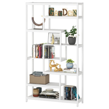 Tribesigns 8-Shelves Etagere Bookcase, White