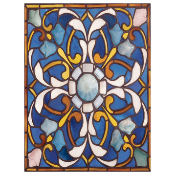 Tile Mural RARE CEILING PANEL stained glass Backsplash Ceramic Glossy